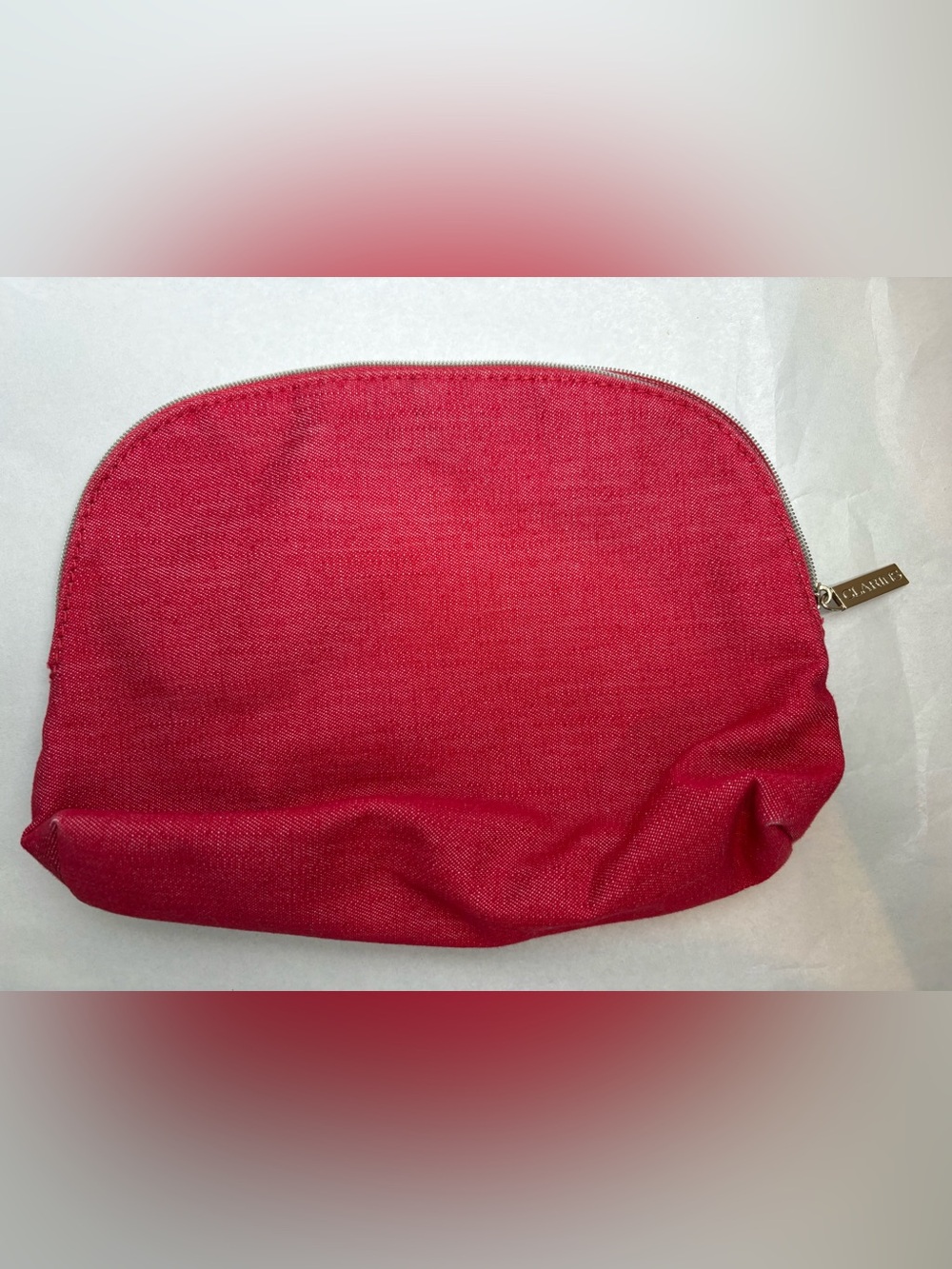 Clarins Red Cosmetics Bag